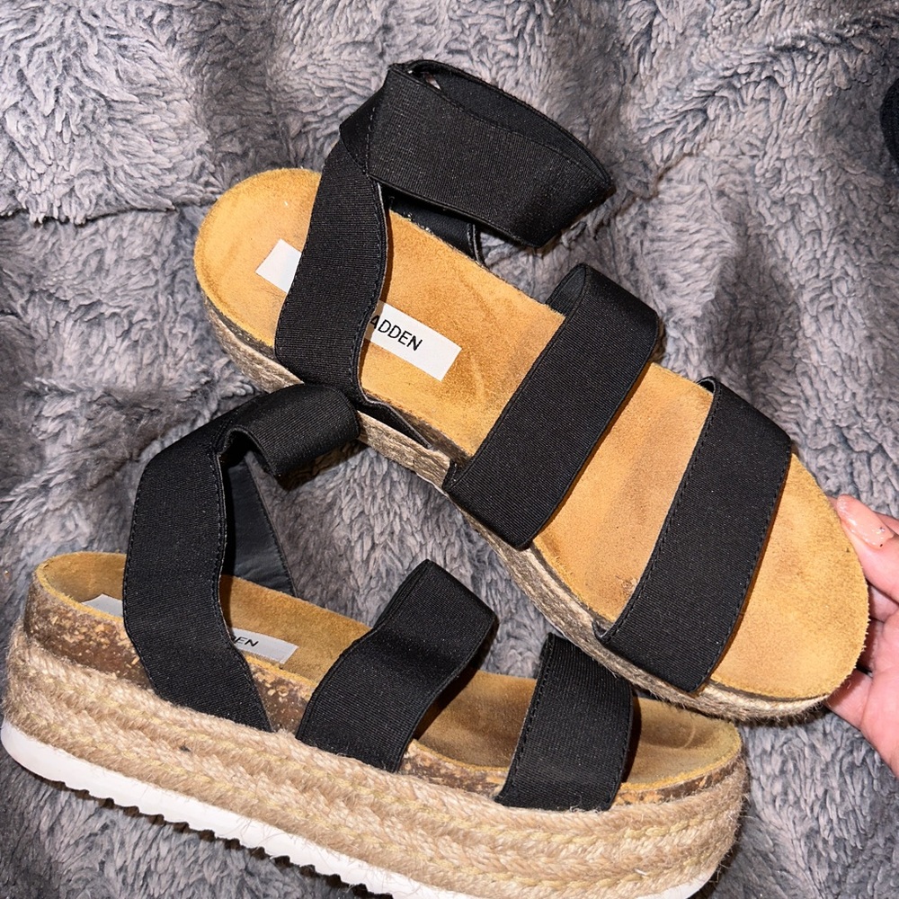 Steve Madden Kimmie Black Sandals